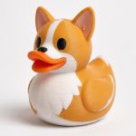Dorgi Duck Collectible Figurine - Unique Desk Decor for Adults – 3D Printed in Canada