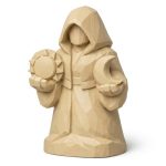 Wood Carved Between Worlds Collectible Figurine in White Oak Finish - 3D Printed in Canada (White Oak)