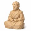 Figurine Personnage en méditation sculpté sur bois