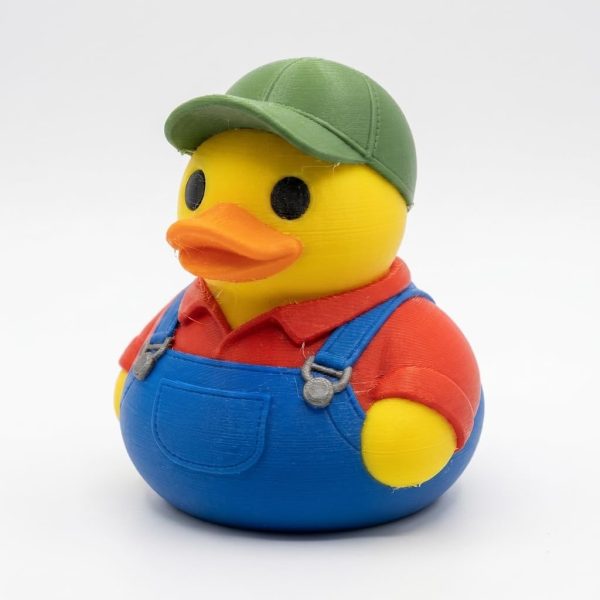 Tractor Driver Duck Figurine