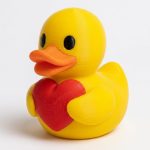 Always in My Heart Duck Collectible Figurine - Unique Desk Decor for Adults – 3D Printed in Canada