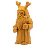 Wood Carved Forest Ancestor Figurine in Ochre Yellow Finish - 3D Printed in Canada (Ochre Yellow) — 3D Printed Wood Carved by 3DCentral