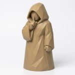 Wood Carved Hallway Silence Collectible Figurine - Unique Desk Decor for Adults 3D Printed in Canada - 3D Printed in Canada (Classic Birch)