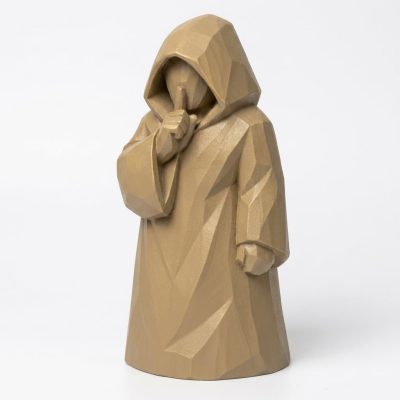 Wood Carved Hallway Silence Collectible Figurine - Unique Desk Decor for Adults 3D Printed in Canada - 3D Printed in Canada (Classic Birch)