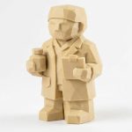 Wood Carved-Like Pharmacist Figurine - Unique Desk Decor for Adults – 3D Printed in Canada - 3D Printed in Canada (White Oak)