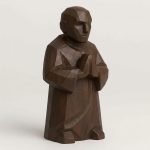 Wood Carved-Like Pause Between Steps Figurine in Black Walnut Finish - 3D Printed in Canada (Black Walnut)