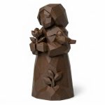 Wood Carved-Like Spring Renewal Figurine in Black Walnut Finish - 3D Printed in Canada (Black Walnut)