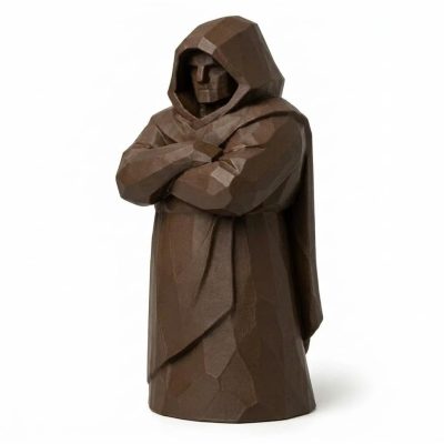Wood-Carved-Like Quiet Strength Figurine in Black Walnut Finish - 3D Printed in Canada (Black Walnut)