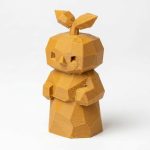 Wood-Carved-Like Sprout Figurine in Ochre Yellow Finish - Unique Desk Decor for Adults - 3D Printed in Canada (Ochre Yellow)