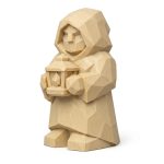Wood Carved-Like Keeper of Light Figurine in White Oak Finish - 3D Printed in Canada (White Oak)