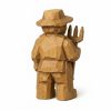 Figurine Valet de ferme effet bois sculpté