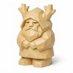 Wood Carved-Like Québec Forest Spirit Figurine in White Oak Finish - 3D Printed in Canada (White Oak)