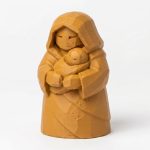 Wood Carved-Like Protective Charm Figurine in Ochre Yellow Finish - 3D Printed in Canada (Ochre Yellow)