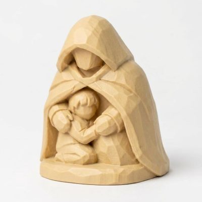 Wood Carved-Like Shelter Figurine in White Oak Finish - 3D Printed in Canada (White Oak)