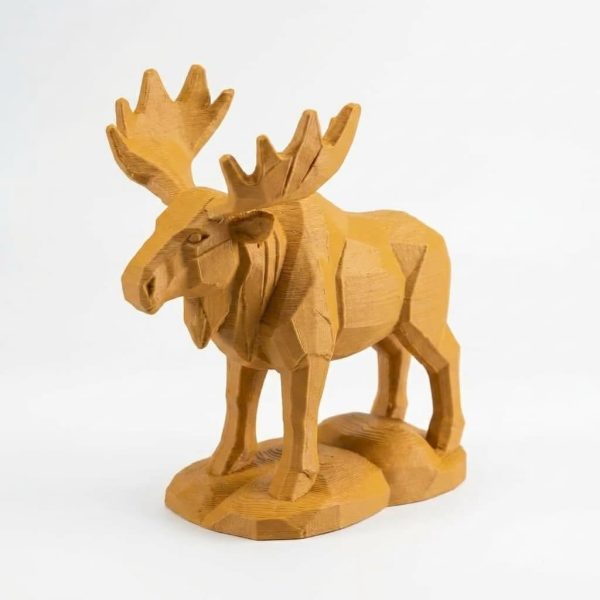 Rustic Moose Collectible Figurine in Ochre