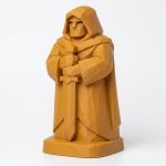 Wood-Carved-Like Monumental Figure Collectible Figurine in Ochre Yellow Finish - 3D Printed in Canada (Ochre Yellow)