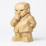 Wood-Carved-Like Idea Form Figurine in White Oak Finish - 3D Printed in Canada (White Oak)