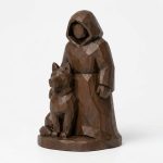 Wood-Carved-Like Trusted Collectible Figurine in Black Walnut Finish - 3D Printed in Canada (Black Walnut)