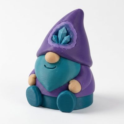 Geode Gnome Collectible Figurine - Unique Desk Decor for Adults – 3D Printed in Canada