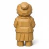 Figurine bibliothécaire bois sculpté