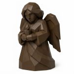 Wood Carved Angel of Gentle Passing Collectible Figurine in Black Walnut Finish - 3D Printed in Canada (Black Walnut)