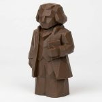 Wood Carved-Like Thomas Jefferson Figurine - Unique Desk Decor for Collectors – 3D Printed in Canada - 3D Printed in Canada (Black Walnut)