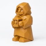 Wood-Carved-Like Keeper of Light Figurine in Ochre Yellow Finish - 3D Printed in Canada (Ochre Yellow)