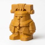 Wood Carved-Like Independence Bell Figurine - Unique Decorative Accent for Adults – 3D Printed in Canada - 3D Printed in Canada (Ochre Yellow)
