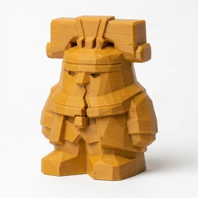 Wood Carved-Like Independence Bell Figurine - Unique Decorative Accent for Adults – 3D Printed in Canada - 3D Printed in Canada (Ochre Yellow)