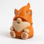 Shiba Inu Gnome Collectible Figurine - Handcrafted Orange Dog-Themed Desk Decor for Pet Lovers - Eye-Catching Shelf Display Accent - 3D Printed in Canada