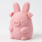 Pig Bunny Collectible Figurine - Unique Shelf Decor for Adults – 3D Printed in Canada