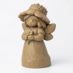 Wood Carved Field Fairy Collectible Figurine - Unique Desk Decor for Adults 3D Printed in Canada - 3D Printed in Canada (Classic Birch)