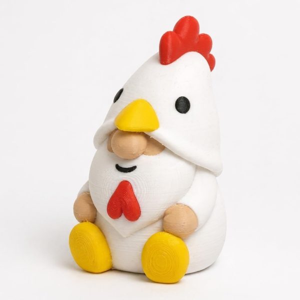 White Leghorn Gnome Figurine