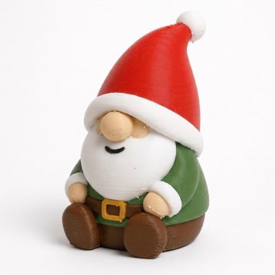 Holiday Season Gnome Buddy Collectible Figurine - Unique Desk Decor for Adults – 3D Printed in Canada