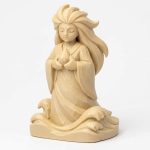 Wood Carved-Like River Spirit Figurine in White Oak Finish - 3D Printed in Canada (White Oak)