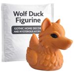 Wolf Duck Figurine – Off-Road Rubber Duck for 4x4, Cruise Ship Ducks & Dashboard Decor – Collectible Animal Mashup Gift, Vehicle Kindness – 3D Printed in Canada (Sunset Orange)