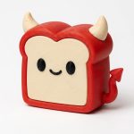 Devil Toast Collectible Figurine - Unique Desk Decor for Adults – 3D Printed in Canada