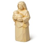 Wood Carved-Like New Life Figurine in White Oak Finish - 3D Printed in Canada (White Oak)