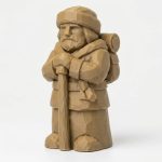Wood Carved-Like Voyageur Figurine - Unique Desk Decor for Adults 3D Printed in Canada - 3D Printed in Canada (Classic Birch)