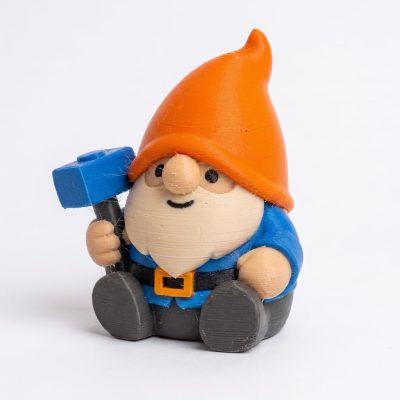 Hammer Gnome Collectible Figurine - Unique Desk Decor for Adults – 3D Printed in Canada