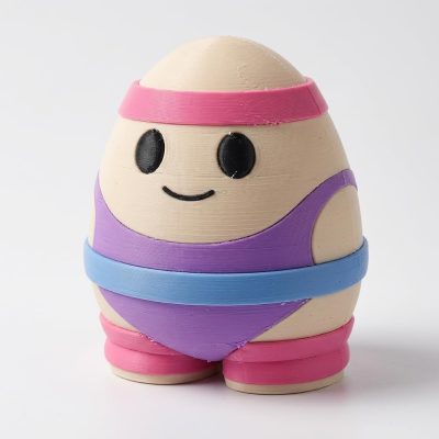 80s Aerobics Eggling Collectible Figurine - Unique Desk Decor for Adults – 3D Printed in Canada