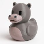 Pygmy Hippo Duck Collectible Figurine - Unique Desk Decor for Adults – 3D Printed in Canada