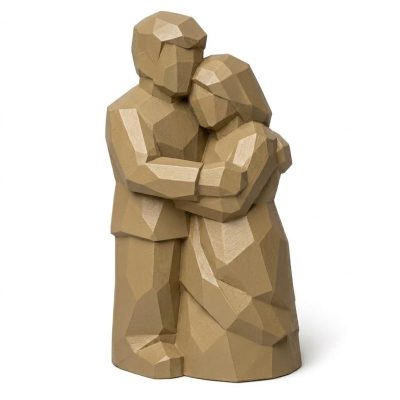 Wood Carved Forever Together Collectible Figurine - Unique Desk Decor for Adults 3D Printed in Canada - 3D Printed in Canada (Classic Birch)