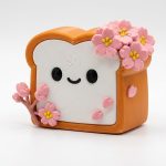 Cherry Blossom Toast Collectible Figurine - Unique Desk Decor for Adults – 3D Printed in Canada