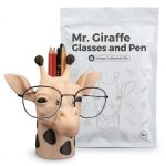 Mr. Giraffe Glasses and Pen Holder – Funny Animal Desk Organizer, charming Eyeglasses Stand & Pencil Cup for Office or Home Decor – 3D Printed in Canada