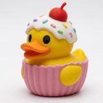 Cupcake Duck Collectible Figurine - Unique Desk Decor for Adults – 3D Printed in Canada