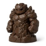 Wood Carved Earth Elemental Collectible Figurine in Black Walnut Finish - 3D Printed in Canada (Black Walnut)