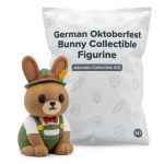 German Oktoberfest Bunny Collectible Figurine - Detailed Rabbit Desk Decor for Shelf Display and Unique Gifts - 3D Printed in Canada