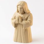 Wood Carved Keeper of Peace Figurine in White Oak Finish - 3D Printed in Canada (White Oak)