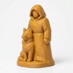 Wood Carved-Like Trusted Collectible Figurine in Ochre Yellow Finish - 3D Printed in Canada (Ochre Yellow)